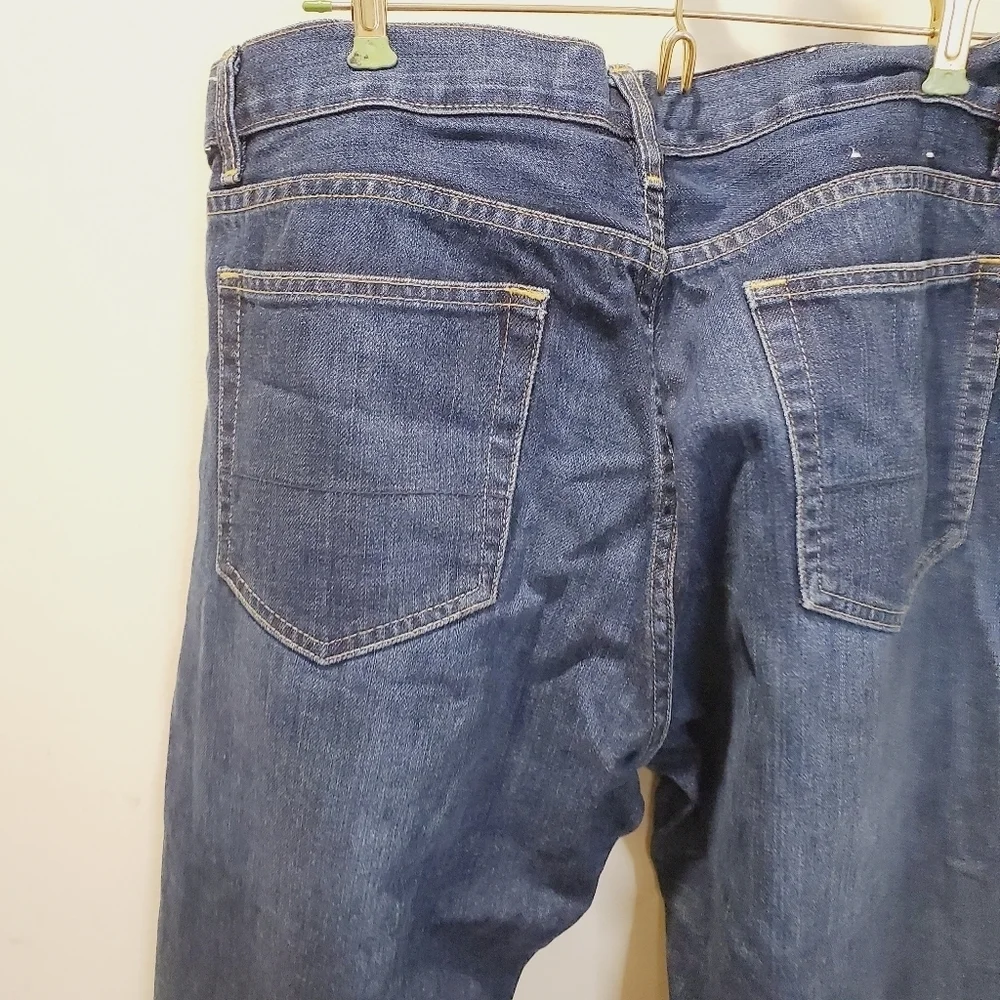 J CREW men's washed blue wide legs jeans size 34-32